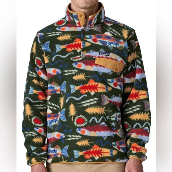 Patagonia Salmon Energy Fleece Large - Picture 2 of 3